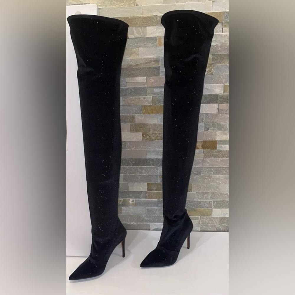 Balmain Amazone Over-The-Knee Sock Boots Size 41